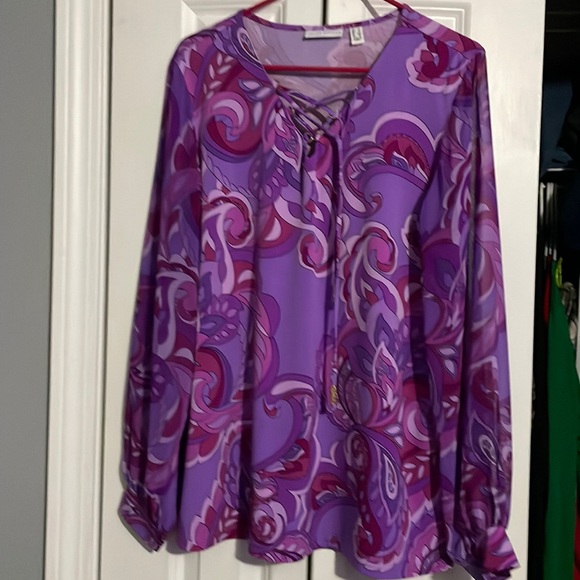 Susan Graver, long sleeve blouse size large - Picture 1 of 3